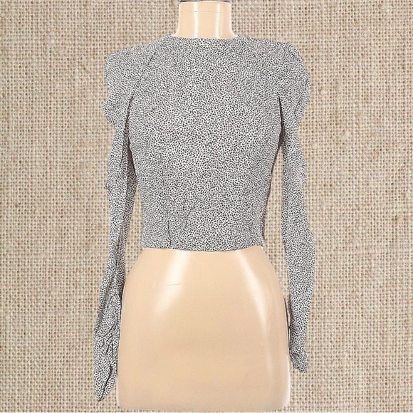 AFRM Tops - Tiny animal, print lightweight, long sleeve blouse